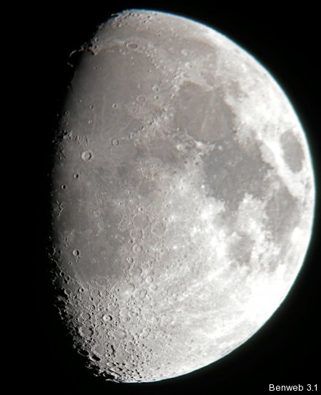 Waxing gibbous moon, Feb 23, 2010