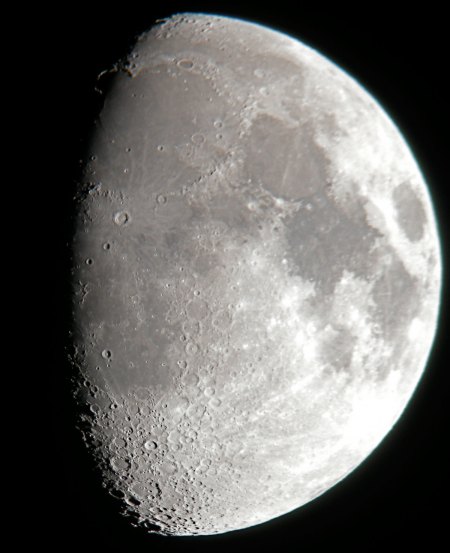 Waxing gibbous moon, Feb 23, 2010