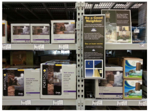 IDA-approved fixtures and informational display at Lowe's 1111, Boynton Beach, FL